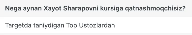 Xayot Sharapov o'quvchisining natijasi
